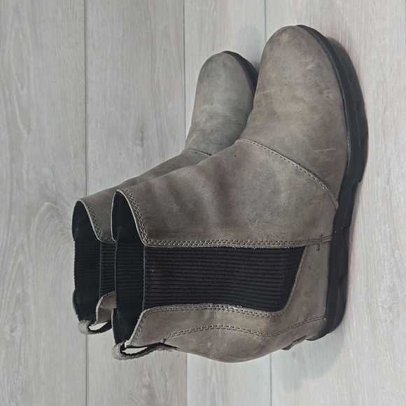 Sorel Women Ankle Hidden Wedge Leather Boots Shoes Sz 11 - Picture 2 of 12